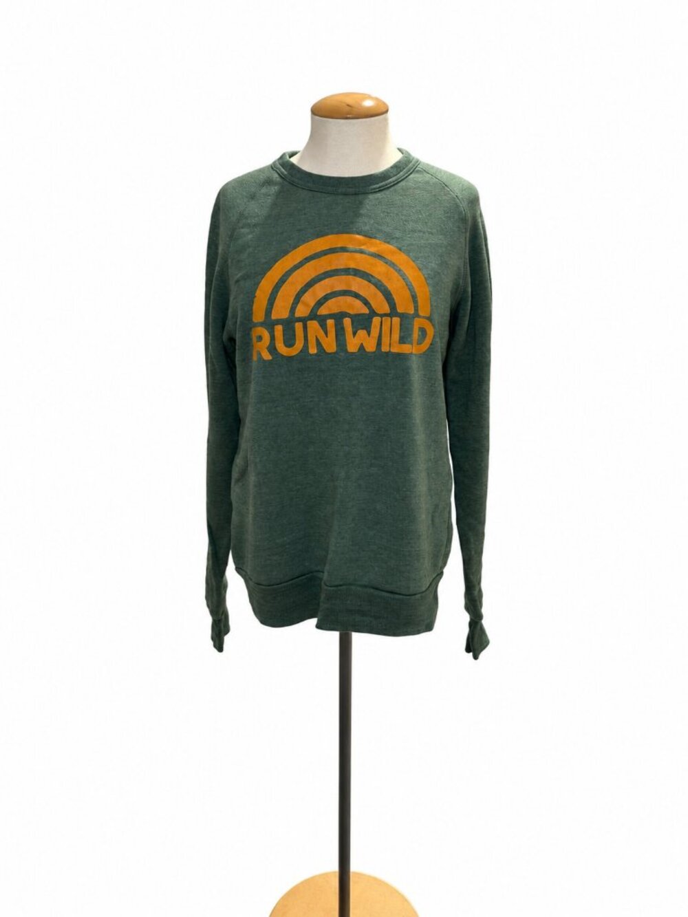 Lucky Brand Green "Run Wild" Graphic Sweatshirt